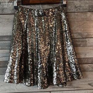Xhilaration gold sequins skirt girls XS